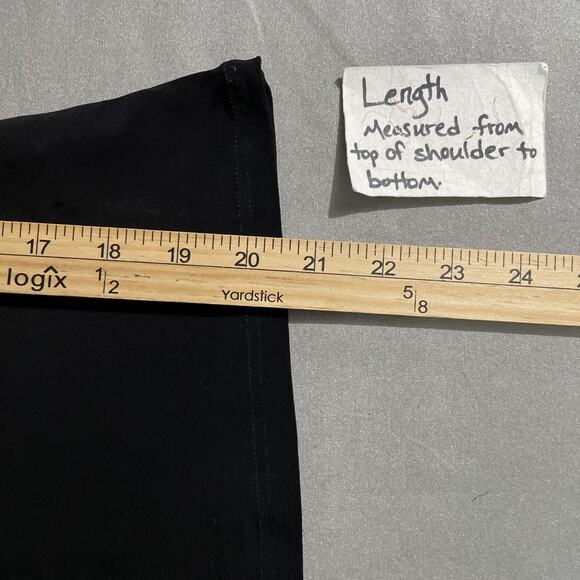 Forever21 Size M Black Stretch Studded Slit Sleeve Grunge Y2K Cyber Fairy Slinky - Picture 11 of 11